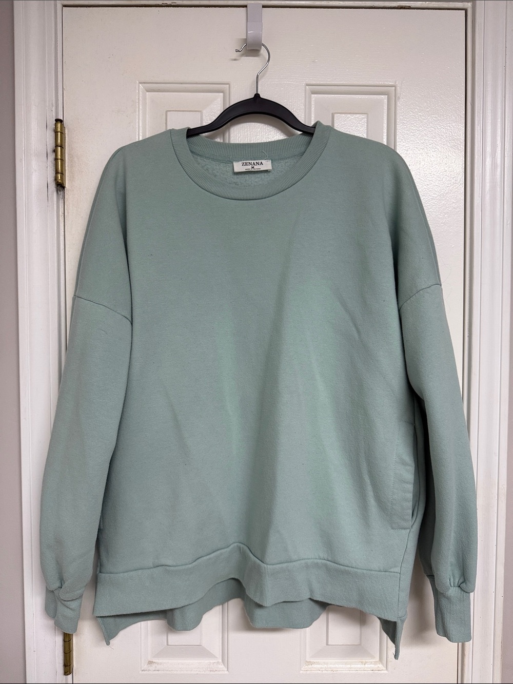 Zenana Outfitters Sage Green Crewneck Sweater for Women